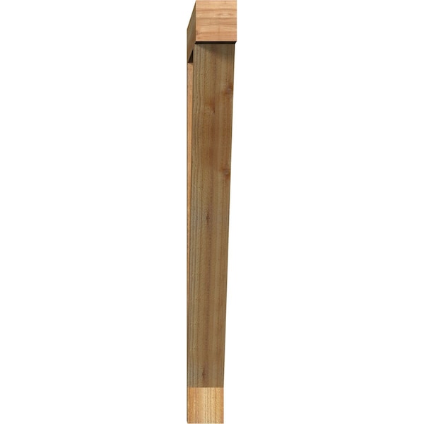 Traditional Block Rough Sawn Bracket, Western Red Cedar, 4W X 36D X 44H